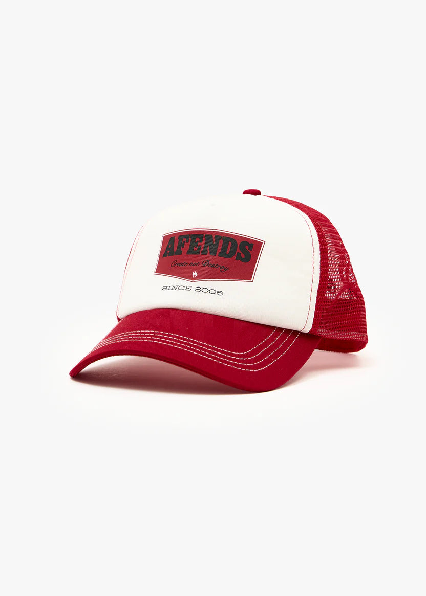 AFENDS TROPHY TRUCKER CAP – KETCHUP