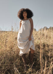 AFENDS VANIA SEERSUCKER MAXI DRESS – REVERB MOONBEAM CHECK