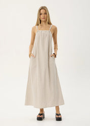 AFENDS VANIA SEERSUCKER MAXI DRESS – REVERB MOONBEAM CHECK