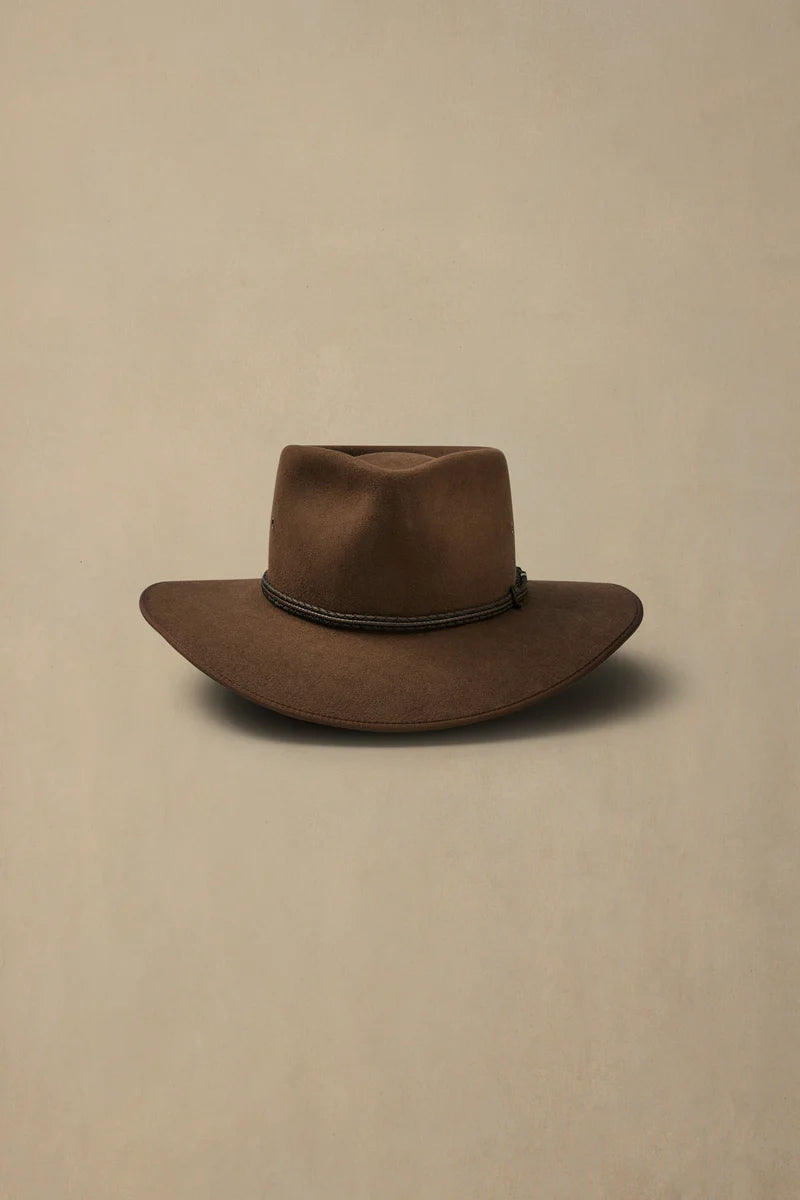AKUBRA CATTLEMAN HAT IN FAWN - WIDE BRIM OUTBACK HAT