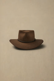 AKUBRA CATTLEMAN HAT IN FAWN - WIDE BRIM OUTBACK HAT