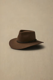 AKUBRA CATTLEMAN HAT IN FAWN - WIDE BRIM OUTBACK HAT