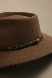 AKUBRA CATTLEMAN HAT IN FAWN - WIDE BRIM OUTBACK HAT