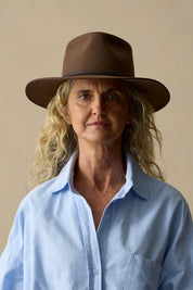 AKUBRA CATTLEMAN HAT IN FAWN - WIDE BRIM OUTBACK HAT