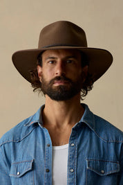 AKUBRA CATTLEMAN HAT IN FAWN - WIDE BRIM OUTBACK HAT