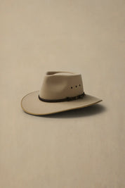 AKUBRA CATTLEMAN HAT IN SAND -  WIDE BRIM OUTBACK HAT