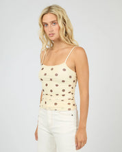 ALL ABOUT EVE CALI POLKA DOT TOP - YELLOW