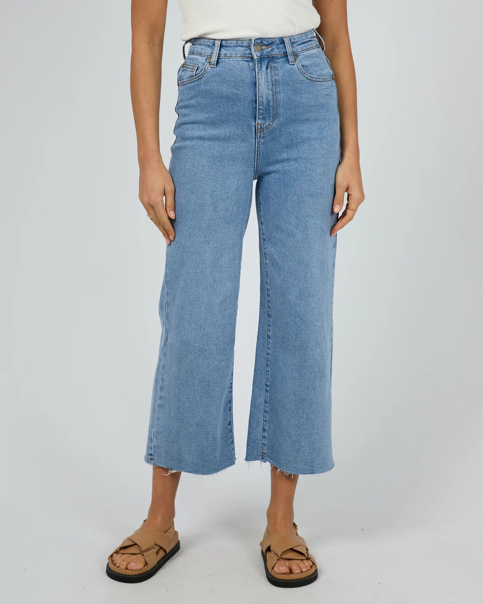 ALL ABOUT EVE CHARLIE HIGH RISE WIDE LEG JEAN WOMENS DENIM JEANS HERITAGE DENIM