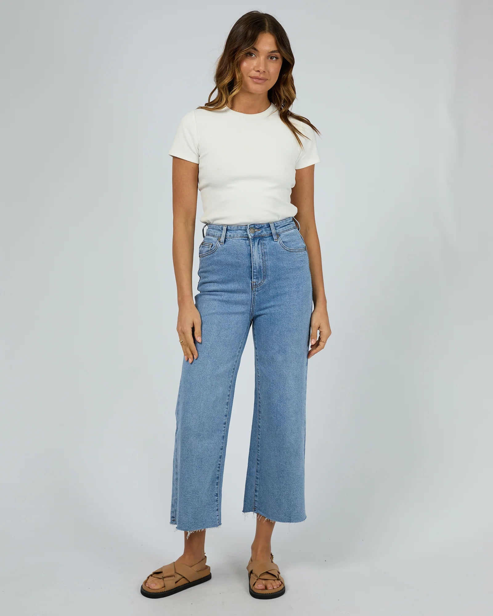 ALL ABOUT EVE CHARLIE HIGH RISE WIDE LEG JEAN WOMENS DENIM JEANS HERITAGE DENIM