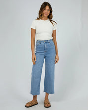 ALL ABOUT EVE CHARLIE HIGH RISE WIDE LEG JEAN WOMENS DENIM JEANS HERITAGE DENIM