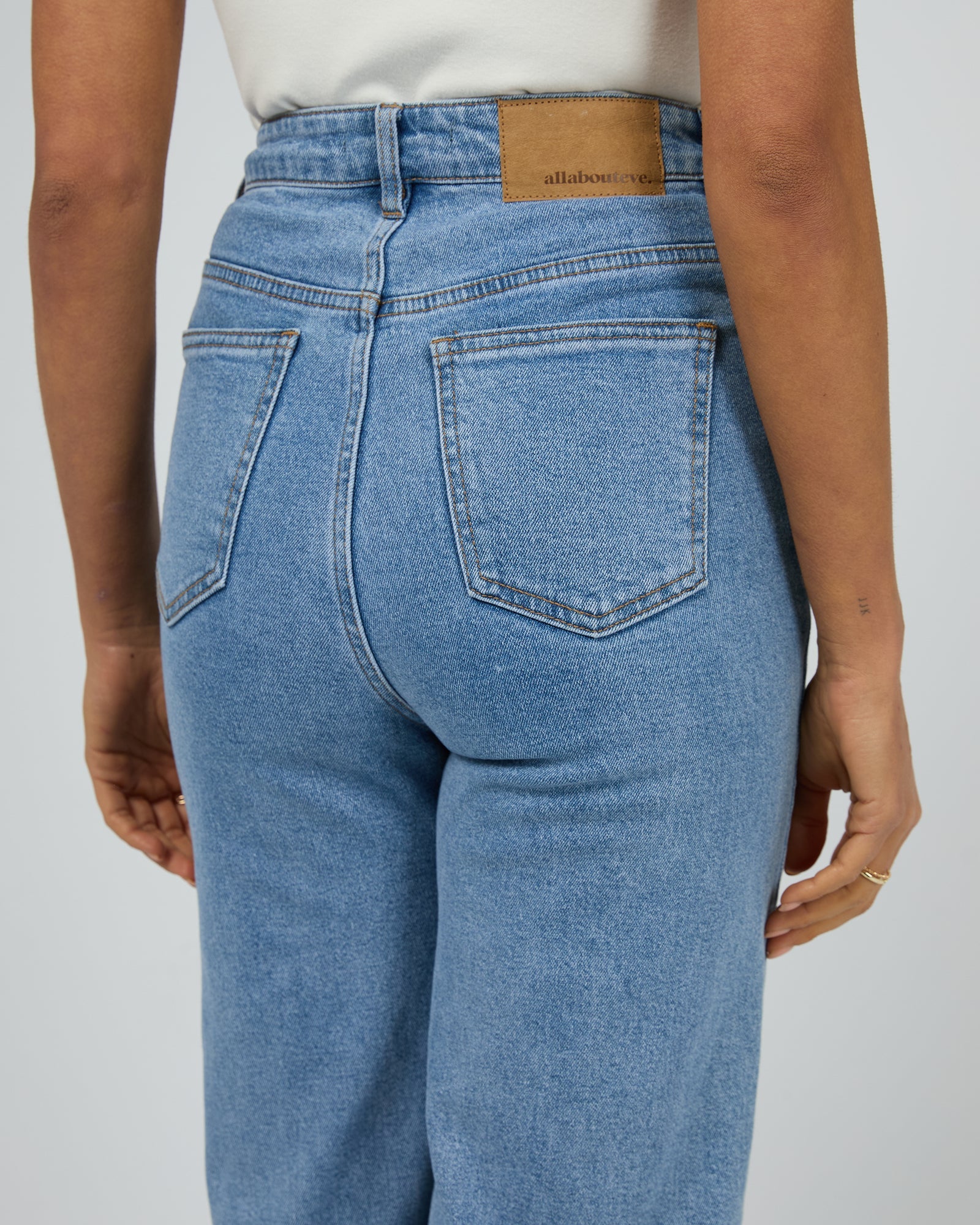 ALL ABOUT EVE CHARLIE HIGH RISE WIDE LEG JEAN WOMENS DENIM JEANS HERITAGE DENIM