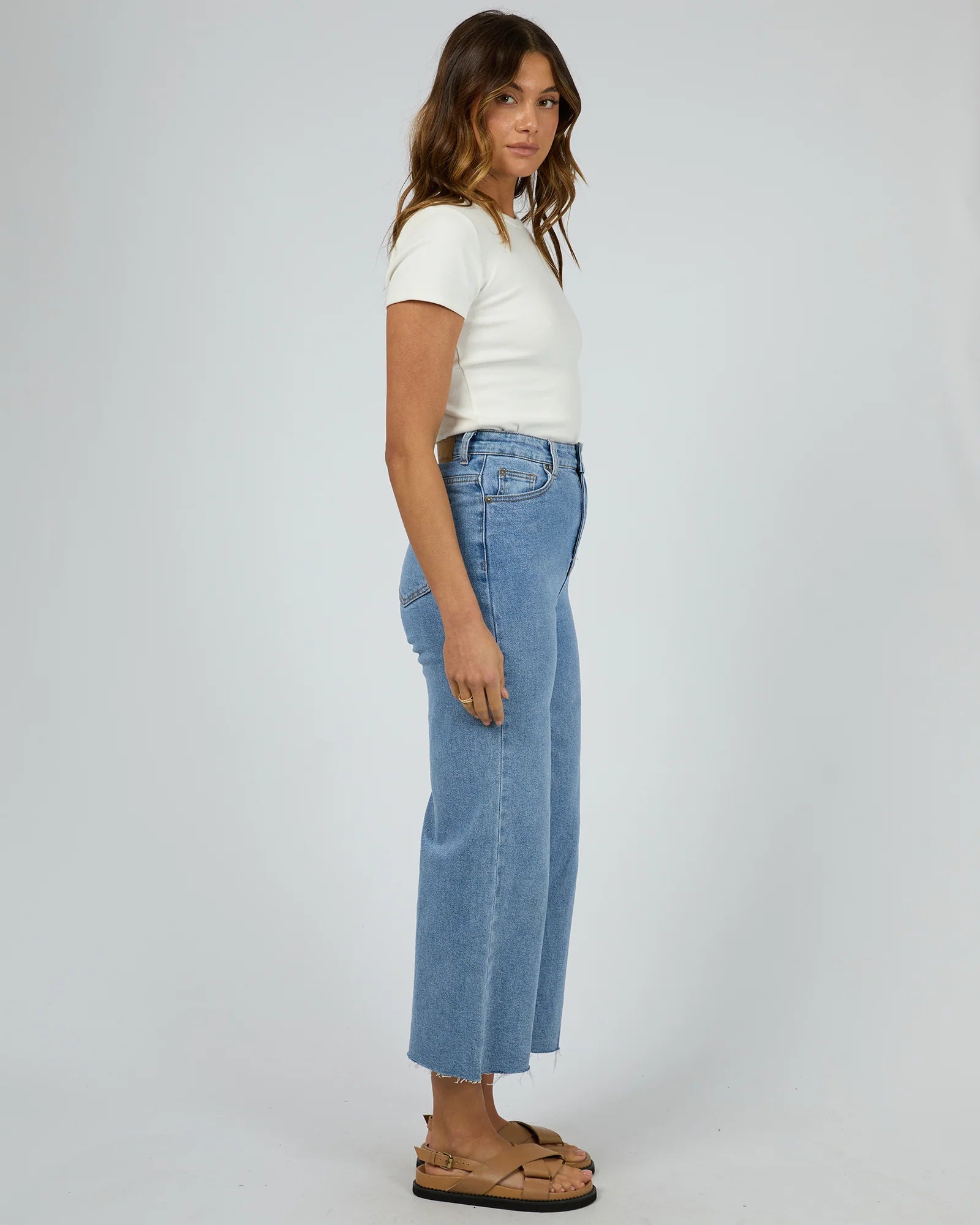 ALL ABOUT EVE CHARLIE HIGH RISE WIDE LEG JEAN WOMENS DENIM JEANS HERITAGE DENIM