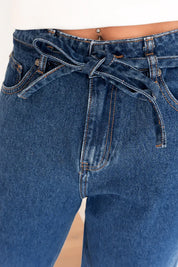 ALL ABOUT EVE GIA HIGH RISE BAGGY JEAN WOMENS DENIM JEANS HERITAGE BLUE