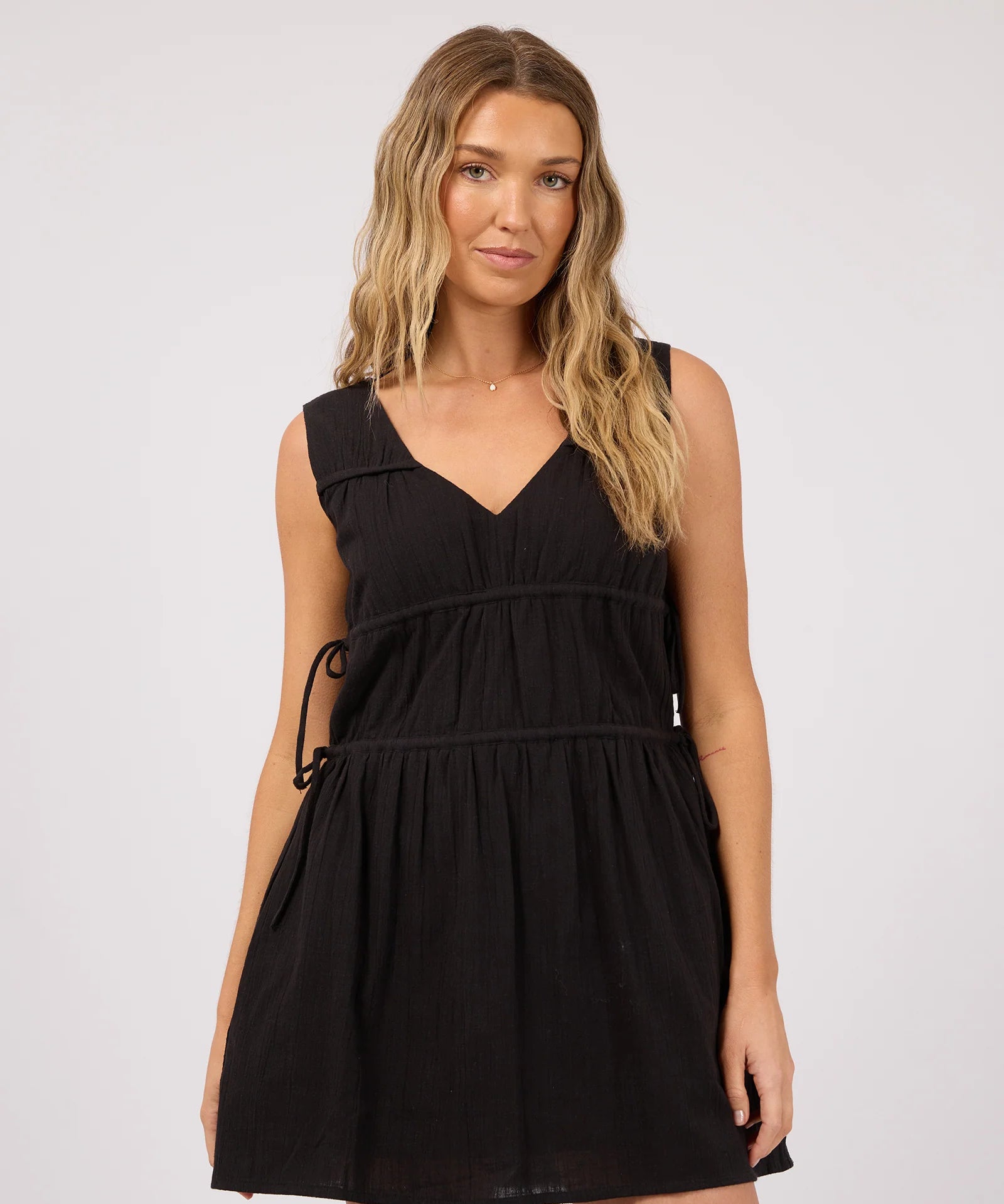 all-about-eve-heidi-ruched-mini-dress-black.webp