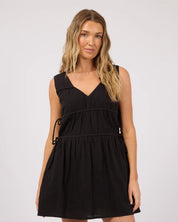 ALL ABOUT EVE HEIDI RUCHED MINI DRESS - BLACK