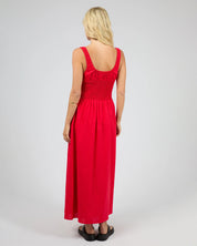 ALL ABOUT EVE MAVIS MAXI DRESS WOMENS CASUAL SUMMER DRESS – RED