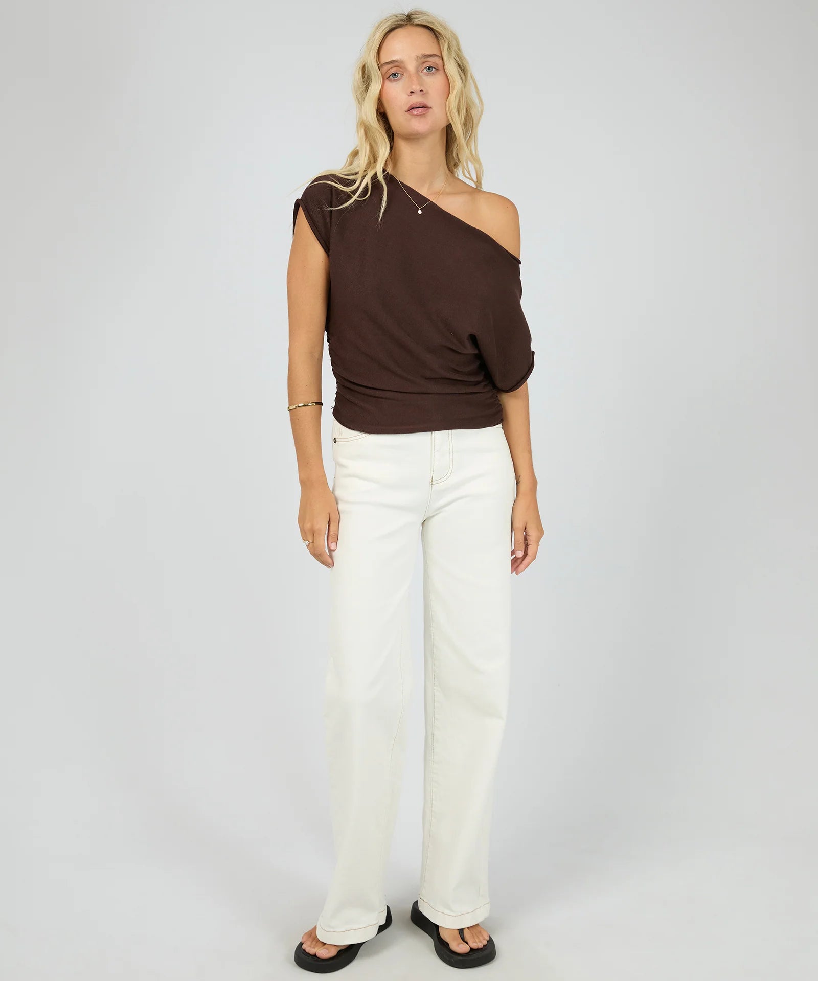 all-about-eve-orla-off-the-shoulder-top-brown1.webp