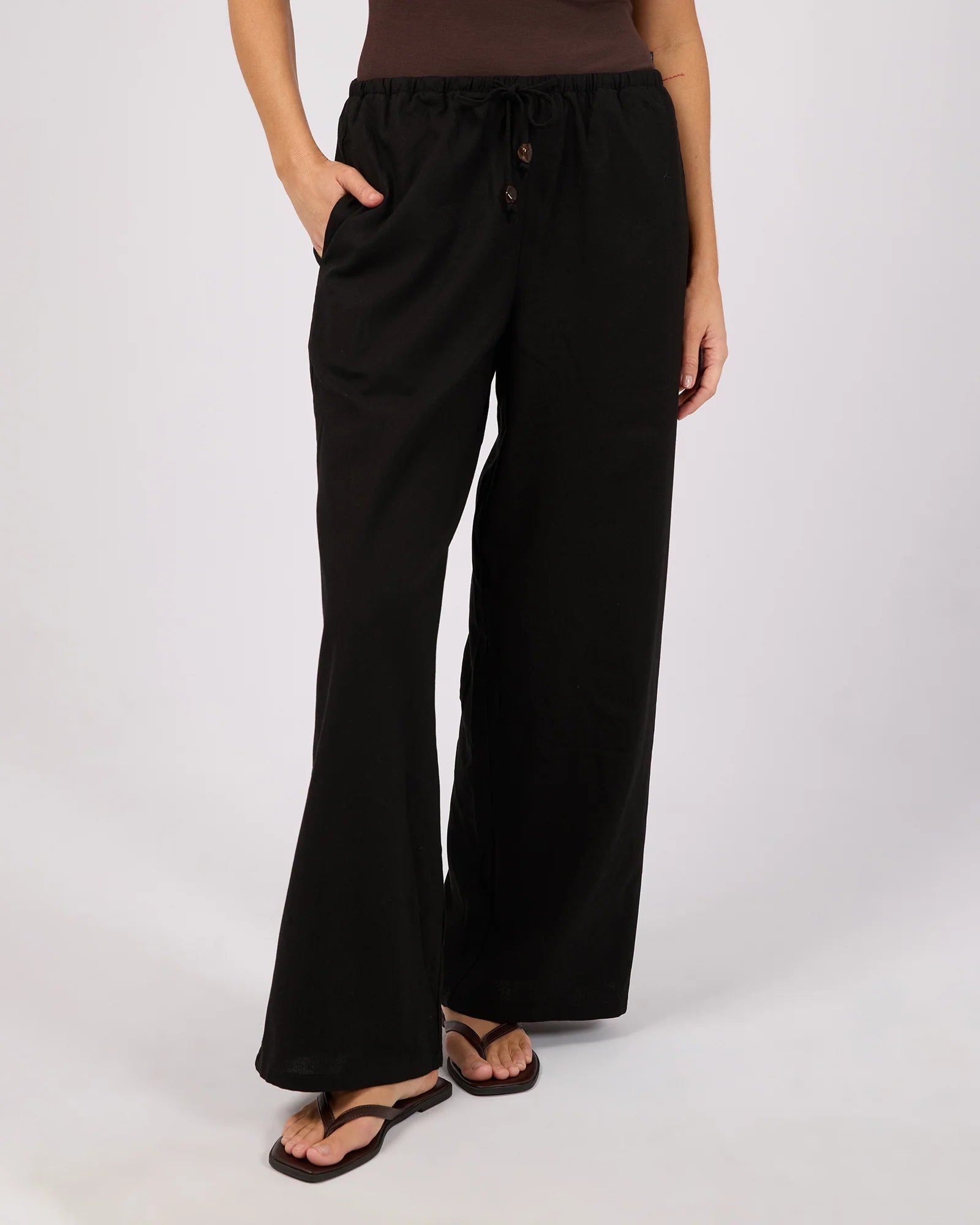 ALL ABOUT EVE PETRA DRAWSTRING PANTS - BLACK