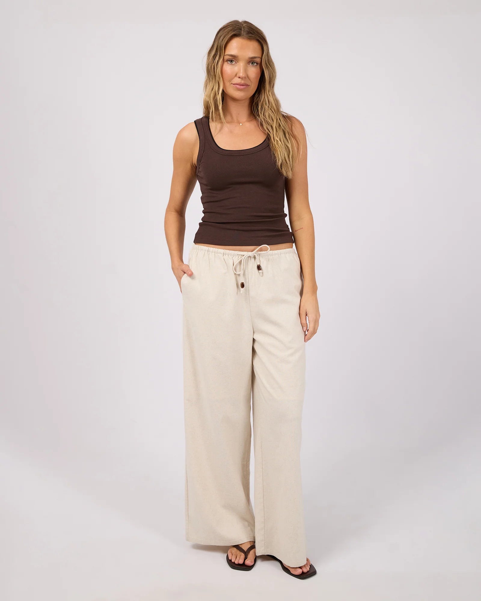ALL ABOUT EVE PETRA DRAWSTRING PANTS - OAT