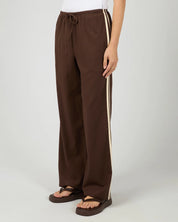 ALL ABOUT EVE WEST COAST STRIPE PANTS - BROWN