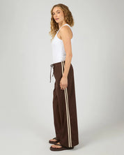 ALL ABOUT EVE WEST COAST STRIPE PANTS - BROWN