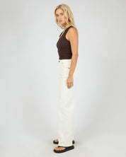 ALL ABOUT EVE WILLOW RIB TANK - BROWN