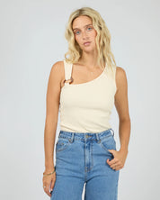 ALL ABOUT EVE WILLOW RIB TANK - VANILLA