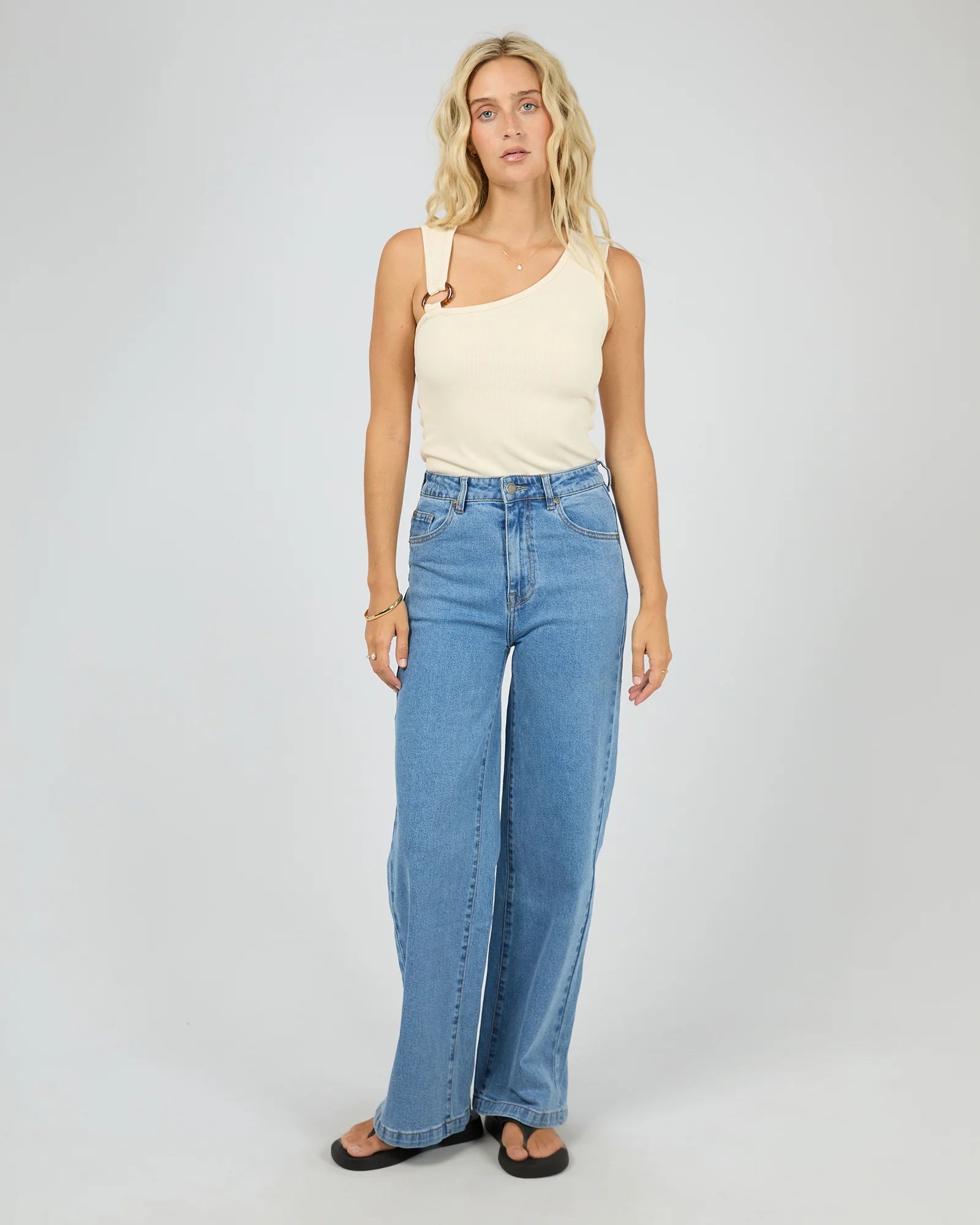 ALL ABOUT EVE WILLOW RIB TANK - VANILLA