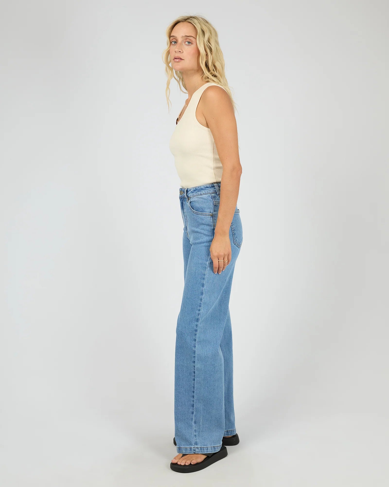ALL ABOUT EVE WILLOW RIB TANK - VANILLA