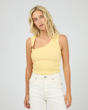 ALL ABOUT EVE WILLOW RIB TANK - YELLOW
