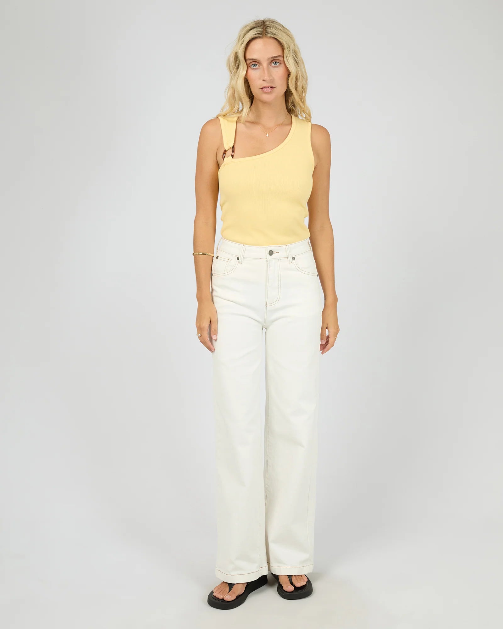 ALL ABOUT EVE WILLOW RIB TANK - YELLOW