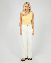 ALL ABOUT EVE WILLOW RIB TANK - YELLOW