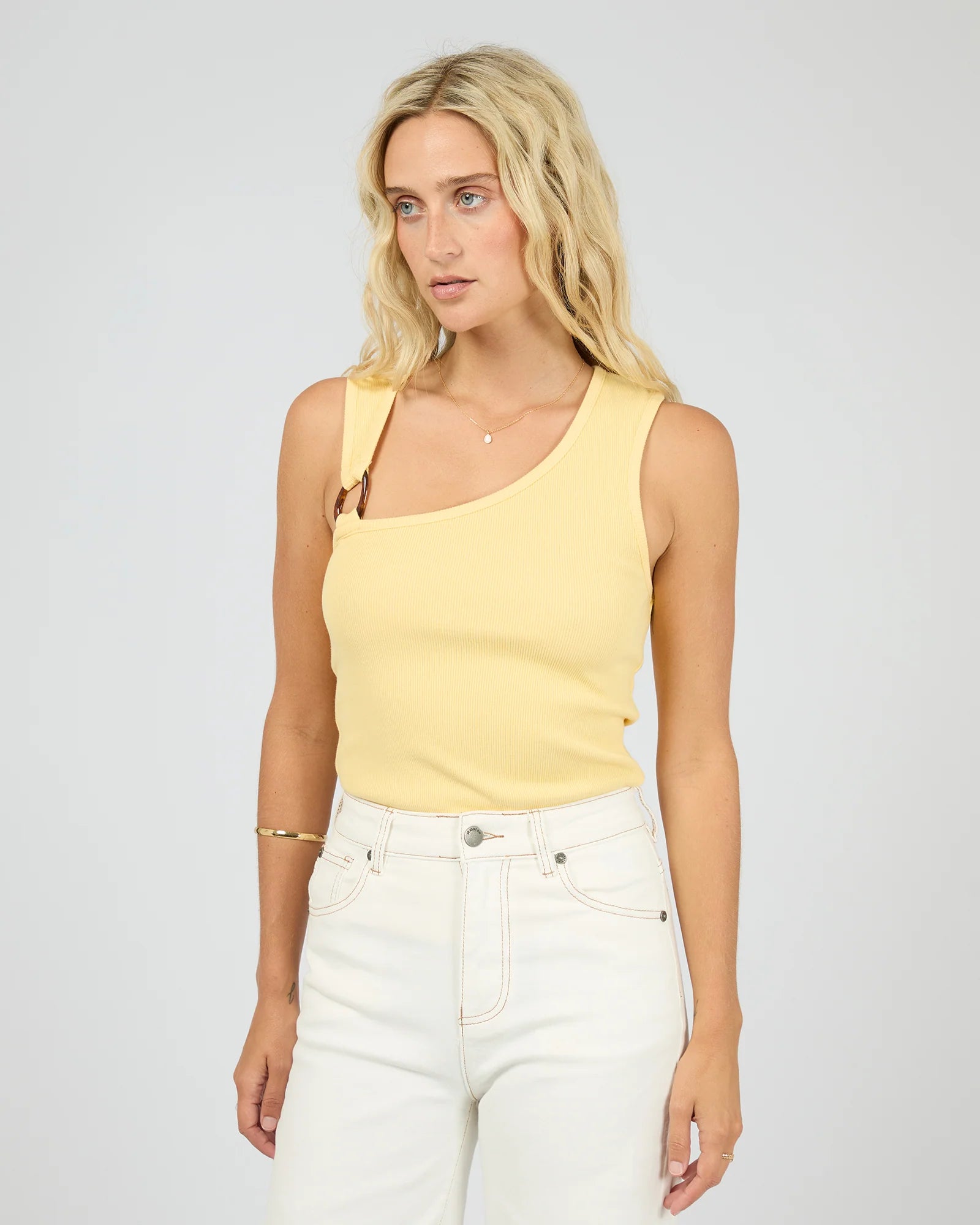 ALL ABOUT EVE WILLOW RIB TANK - YELLOW