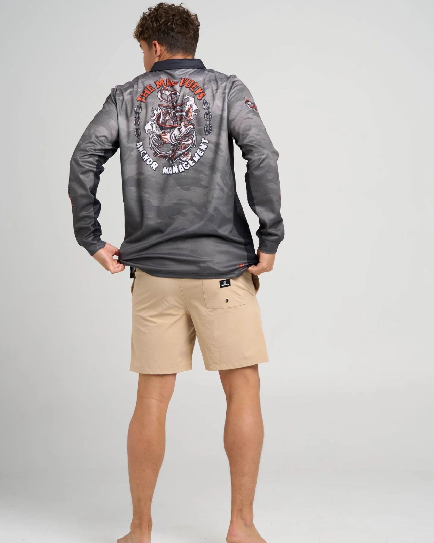 THE MAD HUEYS ANCHOR MANAGEMENT UPF 50+ FISHING JERSEY