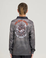 THE MAD HUEYS ANCHOR MANAGEMENT YOUTH UPF 50+ FISHING JERSEY