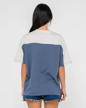 RUSTY ARCHIVED OPS OVERSIZED TEE WOMENS CHINA BLUE