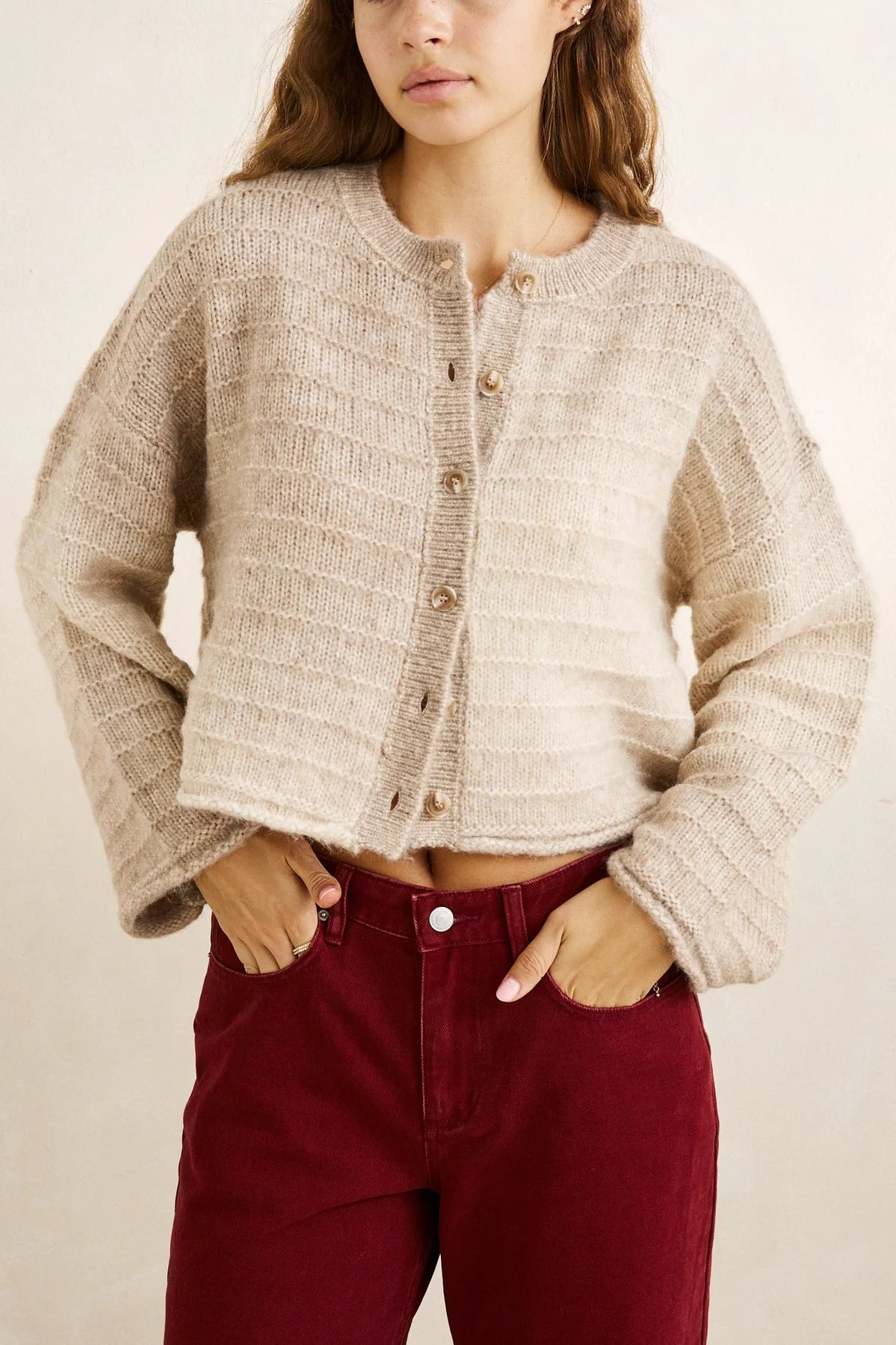 RHYTHM BAKLAVA CARDIGAN – WOMENS OMBRE KNIT CARDIGAN