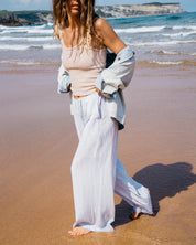 BILLABONG BEACH BOUND WOMENS BEACH PANTS BLUE MIST SUMMER SURF TROUSERS