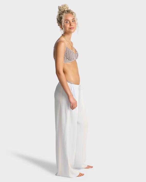 BILLABONG BEACH BOUND WOMENS BEACH PANTS BLUE MIST SUMMER SURF TROUSERS