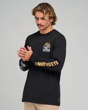 THE MAD HUEYS BEERAMUNDI LS TEE MEN’S FISHING LONG SLEEVE SHIRT BLACK