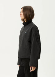 AFENDS BERLIN REVERSIBLE POLAR FLEECE JACKET RECYCLED BLACK