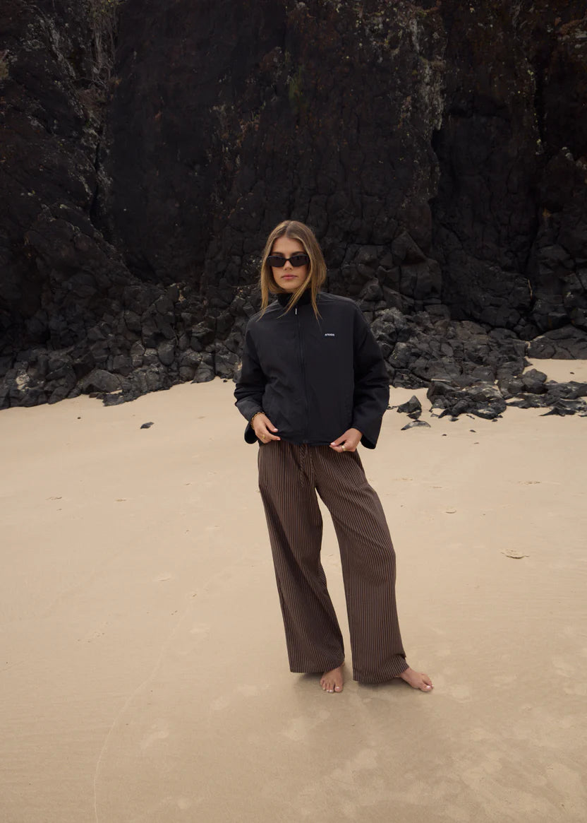 AFENDS BERLIN REVERSIBLE POLAR FLEECE JACKET RECYCLED BLACK