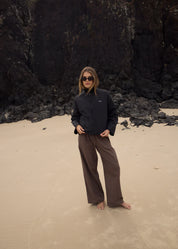 AFENDS BERLIN REVERSIBLE POLAR FLEECE JACKET RECYCLED BLACK