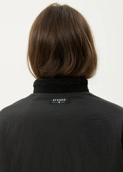 AFENDS BERLIN REVERSIBLE POLAR FLEECE JACKET RECYCLED BLACK