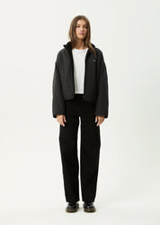 AFENDS BERLIN REVERSIBLE POLAR FLEECE JACKET RECYCLED BLACK