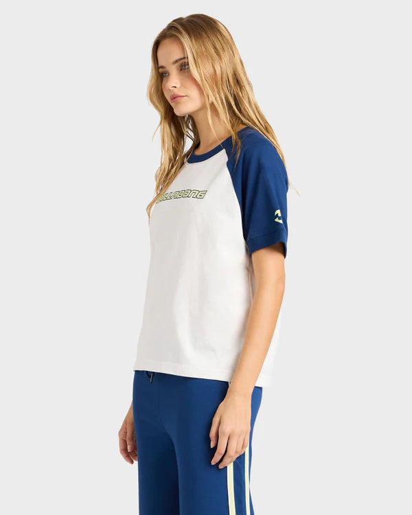 BILLABONG BILLA TRIPPER WOMENS GRAPHIC T SHIRT WHITE SURF TEE