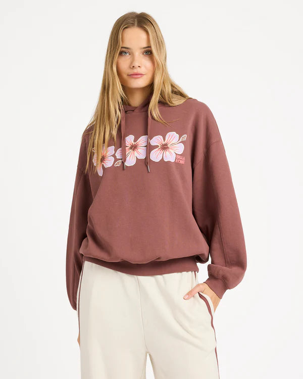 BILLABONG BACK TO IT KENDAL PULLOVER HOODIE ESPRESSO