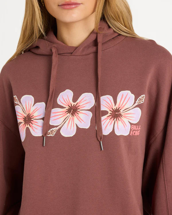 BILLABONG BACK TO IT KENDAL PULLOVER HOODIE ESPRESSO