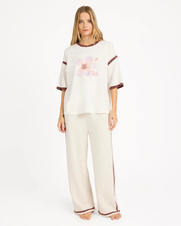 BILLABONG BACK TO IT WIDE LEG TRACKPANTS SALT CRYSTAL