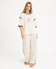BILLABONG BACK TO IT WIDE LEG TRACKPANTS SALT CRYSTAL